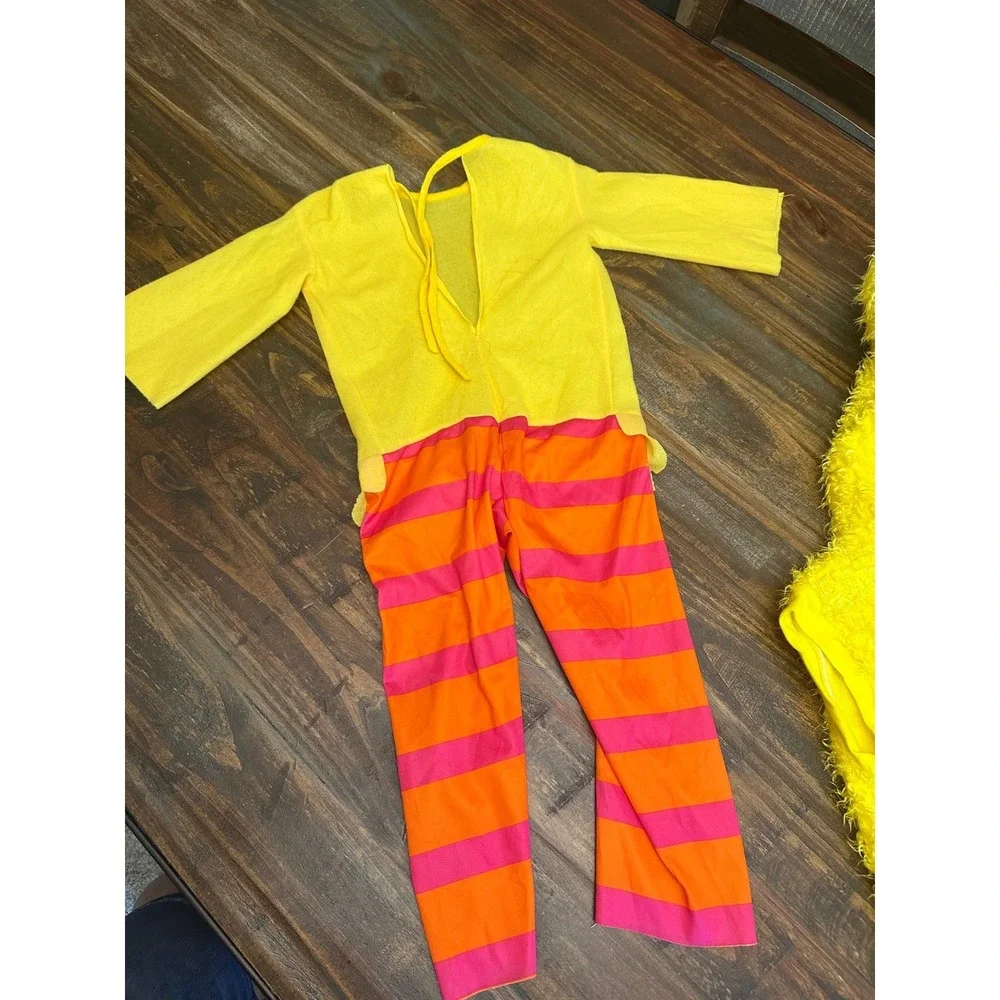 Vintage Sesame Street Workshop Big Bird Costume‎ Plush Hooded Pants Size 1-2